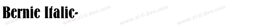 Bernie Italic字体转换